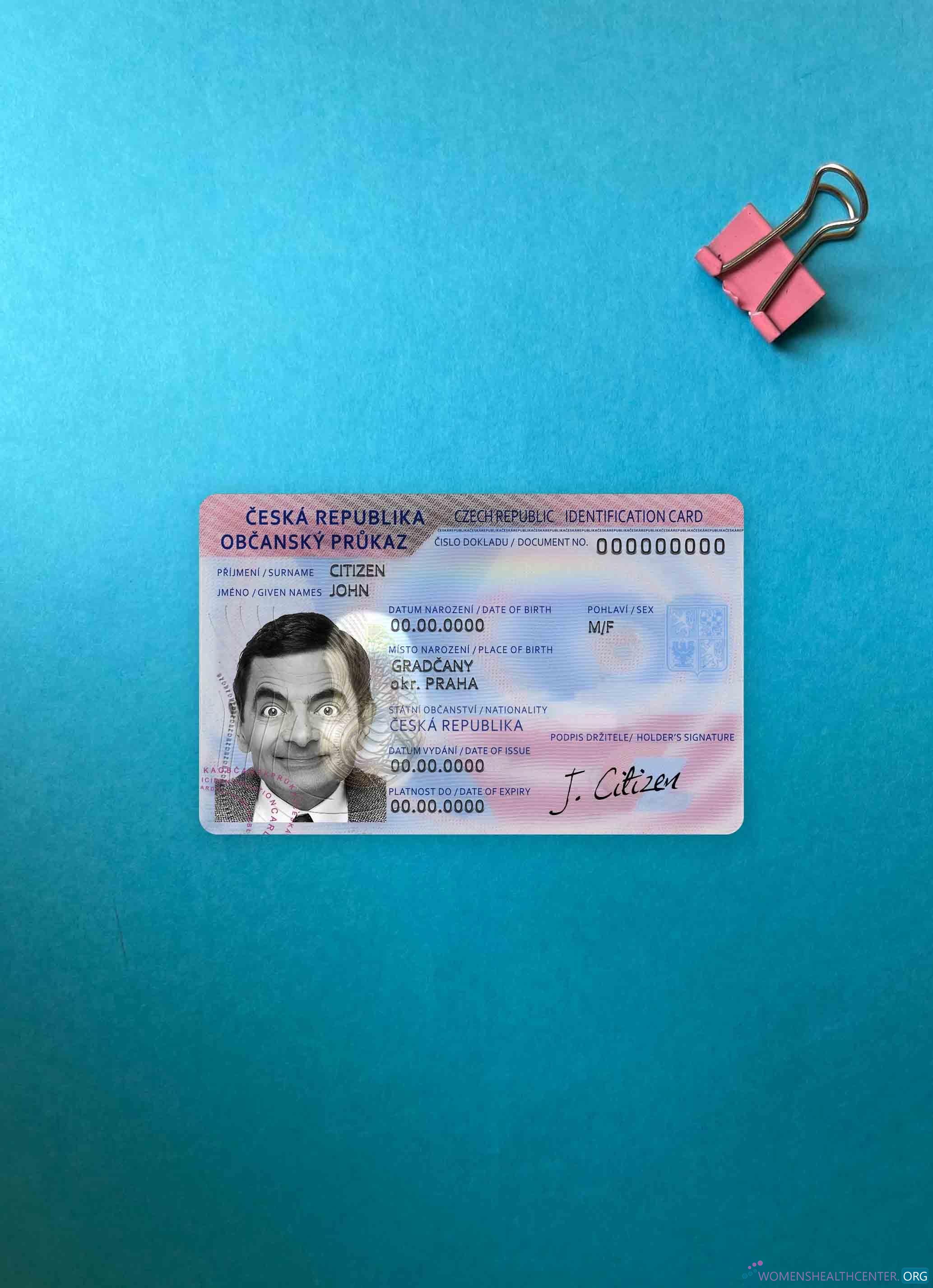 Download Czechia ID photolook FRONT Photoshop template